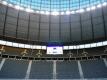 Leere Ränge in der Ostkurve des Olympiastadions. Foto: Soeren Stache/dpa-Zentralbild/ZB