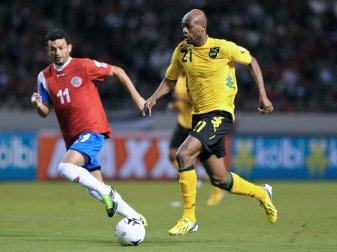 Luton Shelton (r.) erzielte 35 Tore für Jamaika Luton Shelton (r.) erzielte 35 Tore für Jamaika