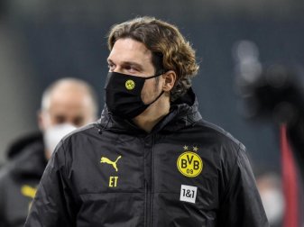Hat weiter das Vertrauen bei Borussia Dortmund: Trainer Edin Terzic. Foto: Martin Meissner/Pool AP/dpa Hat weiter das Vertrauen bei Borussia Dortmund: Trainer Edin Terzic. Foto: Martin Meissner/Pool AP/dpa