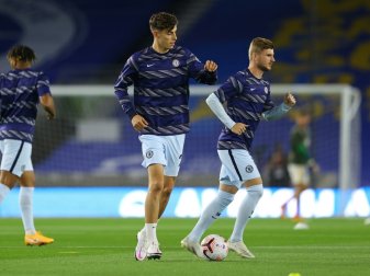 Noch nicht richtig angekommen: Havertz (l.) und Werner Noch nicht richtig angekommen: Havertz (l.) und Werner