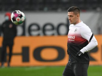 Frankfurter Torgarantie: Real-Leihgabe Luka Jovic. Foto: Arne Dedert/dpa