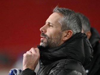Muss mit seinem Team in Budapest gegen Manchester United antreten: Gladbach-Coach Marco Rose. Foto: Marijan Murat/dpa Muss mit seinem Team in Budapest gegen Manchester United antreten: Gladbach-Coach Marco Rose. Foto: Marijan Murat/dpa