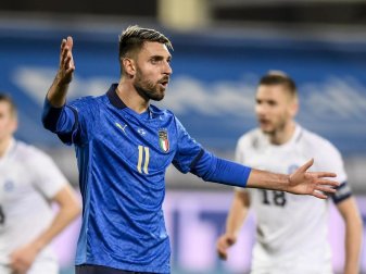 Vincenzo Grifo im Trikot der italienischen Nationalmannschaft. Foto: Fabio Ferrari/LaPresse via ZUMA Press/dpa