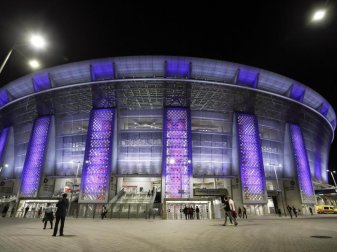 In der Puskas-Arena treffen in der Champions League RB Leipzig und der FC Liverpool aufeinander. Foto: Laszlo Balogh/AP/dpa In der Puskas-Arena treffen in der Champions League RB Leipzig und der FC Liverpool aufeinander. Foto: Laszlo Balogh/AP/dpa