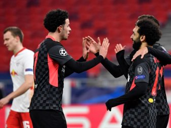 Die Leipziger um Lukas Klostermann (l) mussten sich dem FC Liverpool geschlagen geben. Foto: Marton Monus/dpa Die Leipziger um Lukas Klostermann (l) mussten sich dem FC Liverpool geschlagen geben. Foto: Marton Monus/dpa