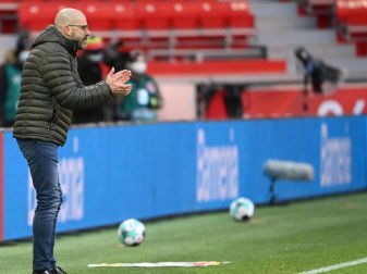 Leverkusens Trainer Peter Bosz muss in Augsburg weiter auf Torhüter Lukas Hradecky verzichten. Foto: Federico Gambarini/dpa Leverkusens Trainer Peter Bosz muss in Augsburg weiter auf Torhüter Lukas Hradecky verzichten. Foto: Federico Gambarini/dpa
