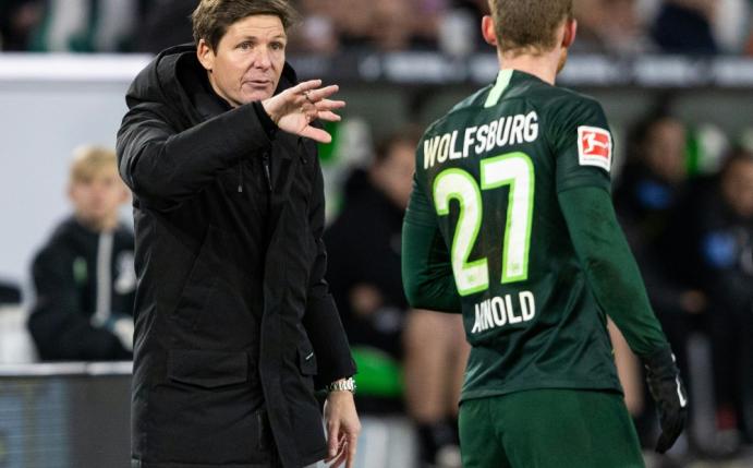 Coach Glasner (l.) und Arnold