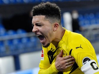 Erzielte beim 4:0 über Schalke sein 35. Bundesliga-Tor: Jadon Sancho. Foto: Martin Meissner/Pool AP/dpa Erzielte beim 4:0 über Schalke sein 35. Bundesliga-Tor: Jadon Sancho. Foto: Martin Meissner/Pool AP/dpa
