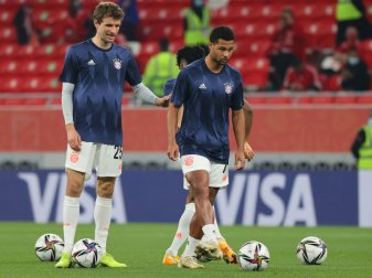 Gegen Köln wieder dabei: Müller (l.) und Gnabry Gegen Köln wieder dabei: Müller (l.) und Gnabry