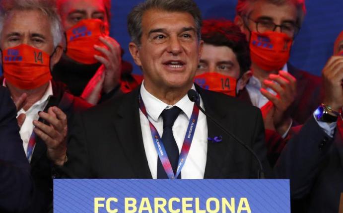 Joan Laporta ist Barças neuer starker Mann. Foto: Joan Monfort/AP/dpa