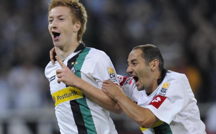 Schlug 2009 gleich ein bei Borussia Mönchengladbach: Marco Reus (l). Foto: Achim Scheidemann/dpa