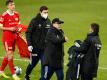 Union-Trainer Urs Fischer (M) besiegte mit seinem Team den 1. FC Köln mit 2:1. Foto: Odd Anderson/AFP-Pool/dpa