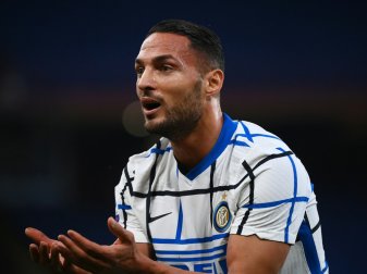 Inter Mailands Verteidiger Danilo D'Ambrosio hat Corona Inter Mailands Verteidiger Danilo D'Ambrosio hat Corona