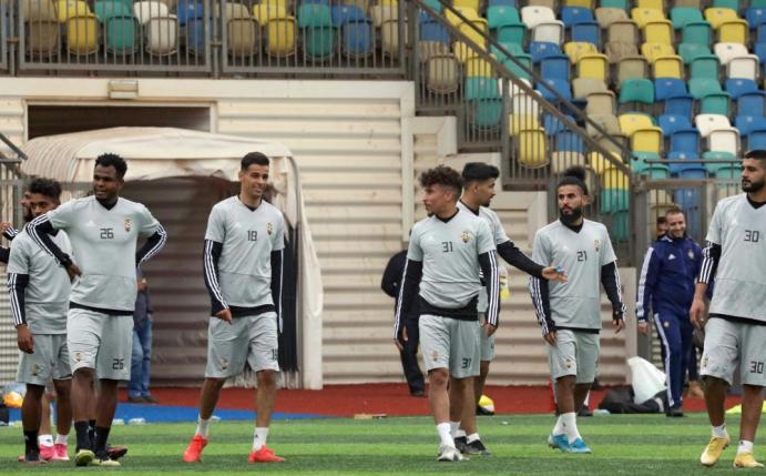 Libyens Nationalspieler beim Training