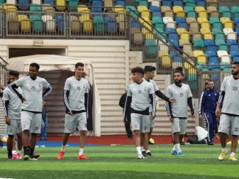 Libyens Nationalspieler beim Training Libyens Nationalspieler beim Training