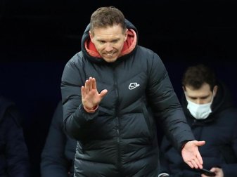 Das Team von Leipzig-Trainer Julian Nagelsmann steht in Bielefeld unter Druck. Foto: Jan Woitas/dpa-Zentralbild/dpa Das Team von Leipzig-Trainer Julian Nagelsmann steht in Bielefeld unter Druck. Foto: Jan Woitas/dpa-Zentralbild/dpa