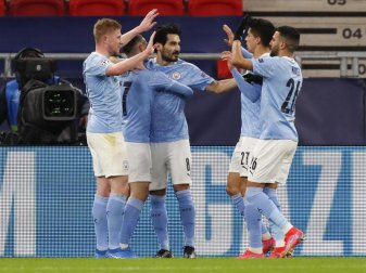 Der Topfavorit um Nationalspieler Ilkay Gündogan (M) ist Dortmunds Gegner: Manchester City. Foto: Laszlo Balogh/AP/dpa Der Topfavorit um Nationalspieler Ilkay Gündogan (M) ist Dortmunds Gegner: Manchester City. Foto: Laszlo Balogh/AP/dpa