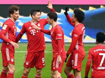 Sind gegen den VfB Stuttgart zu Hochform aufgelaufen: Die Bayern siegten in Unterzahl mit 4:0. Foto: Matthias Balk/dpa POOL/dpa Sind gegen den VfB Stuttgart zu Hochform aufgelaufen: Die Bayern siegten in Unterzahl mit 4:0. Foto: Matthias Balk/dpa POOL/dpa