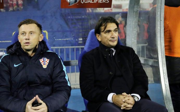 Olic (l.) war bisher als Co-Trainer bei Kroatien tätig