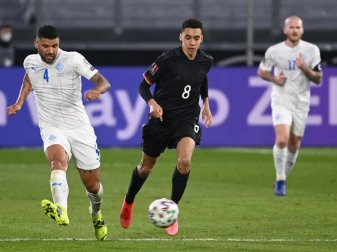 Feierte gegen Island sein Debüt in der A-Nationalmannschaft: Jamal Musiala. Foto: Federico Gambarini/dpa Feierte gegen Island sein Debüt in der A-Nationalmannschaft: Jamal Musiala. Foto: Federico Gambarini/dpa