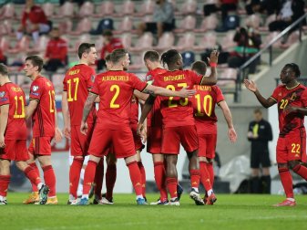 Belgiens Fußballer setzen Zeichen für Menschenrechte Belgiens Fußballer setzen Zeichen für Menschenrechte