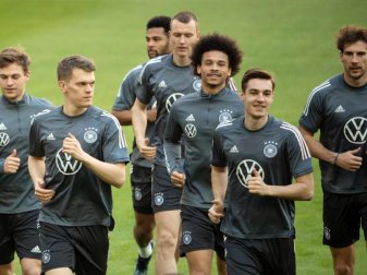 Ein Sieg ist eingeplant: Die deutsche Nationalmannschaft beim Abschlusstraining für das Spiel gegen Nordmazedonien. Foto: Federico Gambarini/dpa Ein Sieg ist eingeplant: Die deutsche Nationalmannschaft beim Abschlusstraining für das Spiel gegen Nordmazedonien. Foto: Federico Gambarini/dpa
