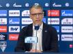 Peter Knäbel, Sportvorstand von FC Schalke 04, bei einer Pressekonferenz. Foto: Karsten Rabas/FC Schalke 04/dpa