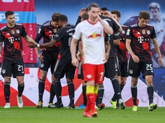 Es geht auch ohne Robert Lewandowski: Bayern München hat in Leipzig mit 1:0 gewonnen. Foto: Alexander Hassenstein/Getty POOL/dpa Es geht auch ohne Robert Lewandowski: Bayern München hat in Leipzig mit 1:0 gewonnen. Foto: Alexander Hassenstein/Getty POOL/dpa