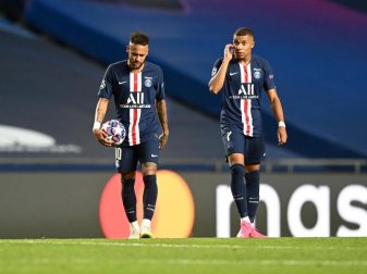 Wollen mit PSG Revanche gegen Bayern: Neymar (l) und Kylian Mbappé. Foto: Michael Regan/Getty Images via UEFA/dpa