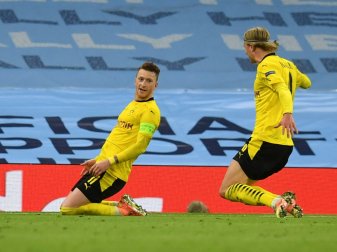 Marco Reus erzielt das wichtige Auswärtstor für den BVB Marco Reus erzielt das wichtige Auswärtstor für den BVB