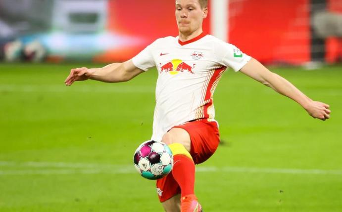 Ist wieder in das Mannschaftstraining von RB Leipzig zurückgekehrt: Marcel Halstenberg. Foto: Jan Woitas/dpa-Zentralbild/dpa