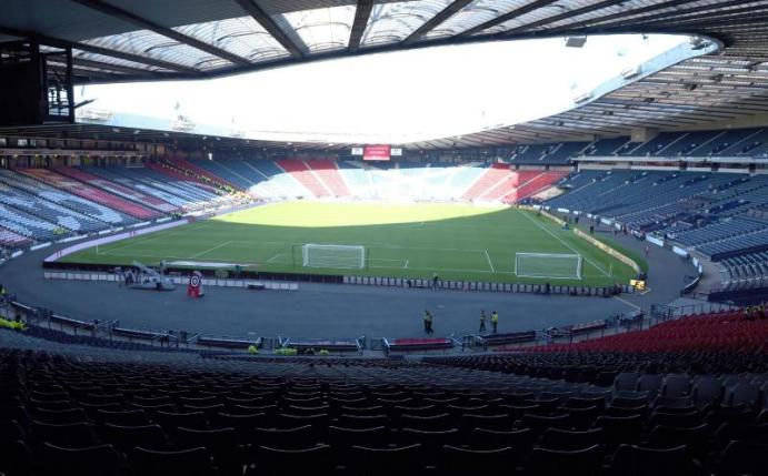 Die schottische Regierung hat zugestimmt im Hampden Park in Glasgow bis zu 25 Prozent der Kapazität zu nutzen. Foto: picture alliance / dpa