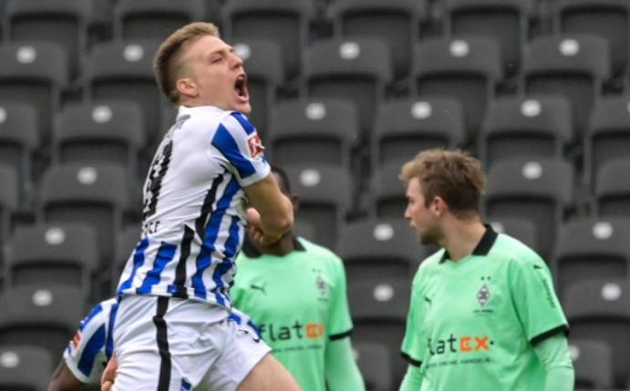 Sorgte nicht nur wegen seines Tores gegen Gladbach für Aufregung bei Hertha: Santiago Ascacibar. Foto: Soeren Stache/dpa-Zentralbild POOL/dpa
