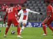Im Hinspiel gegen Bayern kaum zu stoppen: PSG-Star Kylian Mbappé (2.vr). Foto: Sven Hoppe/dpa