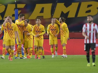Barca feiert den Pokalsieg Barca feiert den Pokalsieg