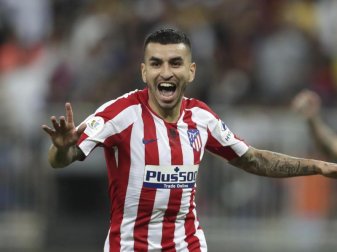 Atletico Doppeltorschütze Angel Correa feiert sein Tor. Foto: Hassan Ammar/AP/dpa Atletico Doppeltorschütze Angel Correa feiert sein Tor. Foto: Hassan Ammar/AP/dpa