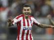 Atletico Doppeltorschütze Angel Correa feiert sein Tor. Foto: Hassan Ammar/AP/dpa