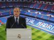 Real-Präsident Florentino Peréz glaubt noch an die Super League. Foto: Manu Fernandez/AP/dpa