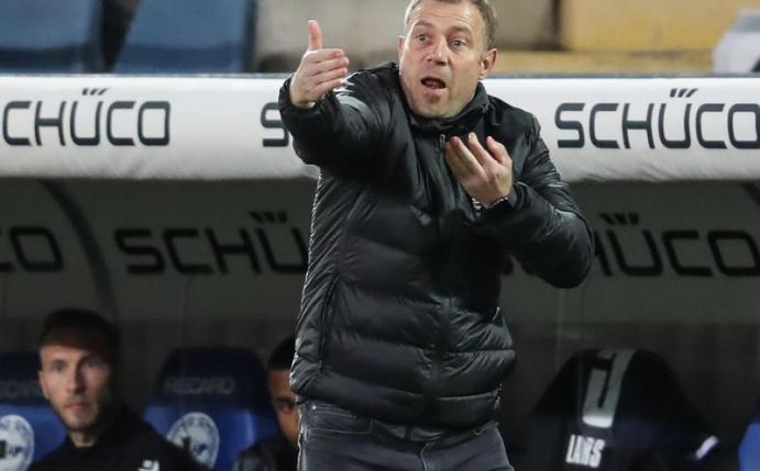 Bielefelds Trainer Frank Kramer trifft mit seinem Team am Sonntag auf Borussia Mönchengladbach. Foto: Friso Gentsch/dpa
