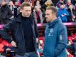 Mit der Verpflichtung von Trainer Julian Nagelsmann (l) macht Bayern München für Hansi Flick den Weg ins Amt des Bundestrainers frei. Foto: Matthias Balk/dpa