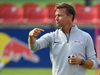 Steht vor einem Wechsel von Salzburg nach Leipzig: Trainer Jesse Marsch. Foto: Hendrik Schmidt/ZB/dpa Steht vor einem Wechsel von Salzburg nach Leipzig: Trainer Jesse Marsch. Foto: Hendrik Schmidt/ZB/dpa