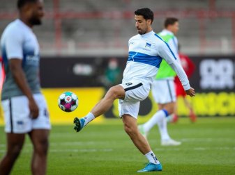 Hertha BSC und Sami Khedira sind zurück im Training. Foto: Andreas Gora/dpa Hertha BSC und Sami Khedira sind zurück im Training. Foto: Andreas Gora/dpa
