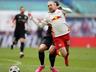 Steht bei RB Leipzig vor einer Vertragsverlängerung: Emil Forsberg. Foto: Jan Woitas/dpa-Zentralbild/dpa