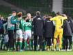 Werder Bremen trifft am 33. Spieltag auf einen direkten Konkurrenten im Abstiegskampf, den FC Augsburg. Foto: Carmen Jaspersen/dpa