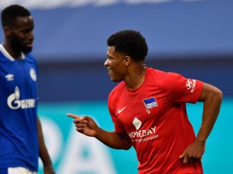 Droht gegen Köln auszufallen: Herthas Jessic Ngankam. Foto: Martin Meissner/AP-Pool/dpa Droht gegen Köln auszufallen: Herthas Jessic Ngankam. Foto: Martin Meissner/AP-Pool/dpa