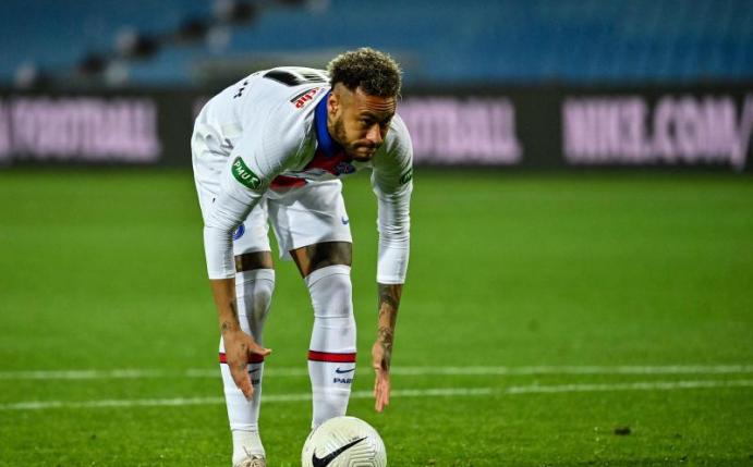 PSG-Star Neymar hatte in der Partie gegen Montpellier HSC eine Gelbe Karte gesehen. Foto: Pascal Guyot/AFP/dpa