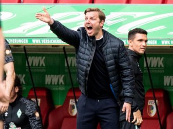 Werder-Trainer Florian Kohfeldt gibt sich weiter kämpferisch. Foto: Matthias Balk/dpa
