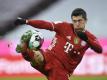 Bayern-Stürmer Robert Lewandowski hofft auf Treffer Nummer 41. Foto: Andreas Schaad/AP-Pool/dpa