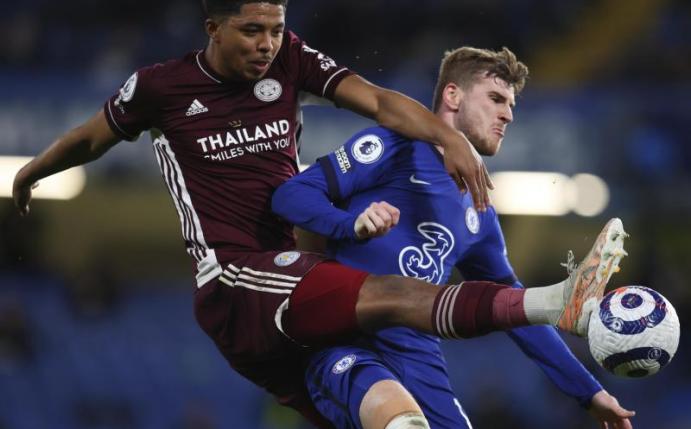 Bekam von den Chelsea-Fans gegen Leicester ein Lied gewidmet: Timo Werner (r). Foto: Catherine Ivill/Pool Getty/dpa
