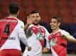 Kevin Volland (M.) glaubt nicht mehr an den Titelgewinn mit AS Monaco. Foto: Philippe Desmazes/AFP/dpa